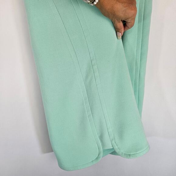 Vince Camuto Mint Green Split Hem Short Sleeve Knee Length Cocktail Dress 10 - Picture 3 of 11